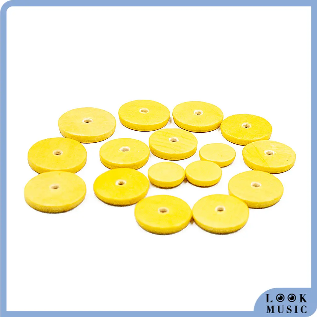 

16PCS Flute Leather Pad Music Woodwind Pads Repair Yellow Instrument Accessory Flute Clarinet Key Pads Flute Pads