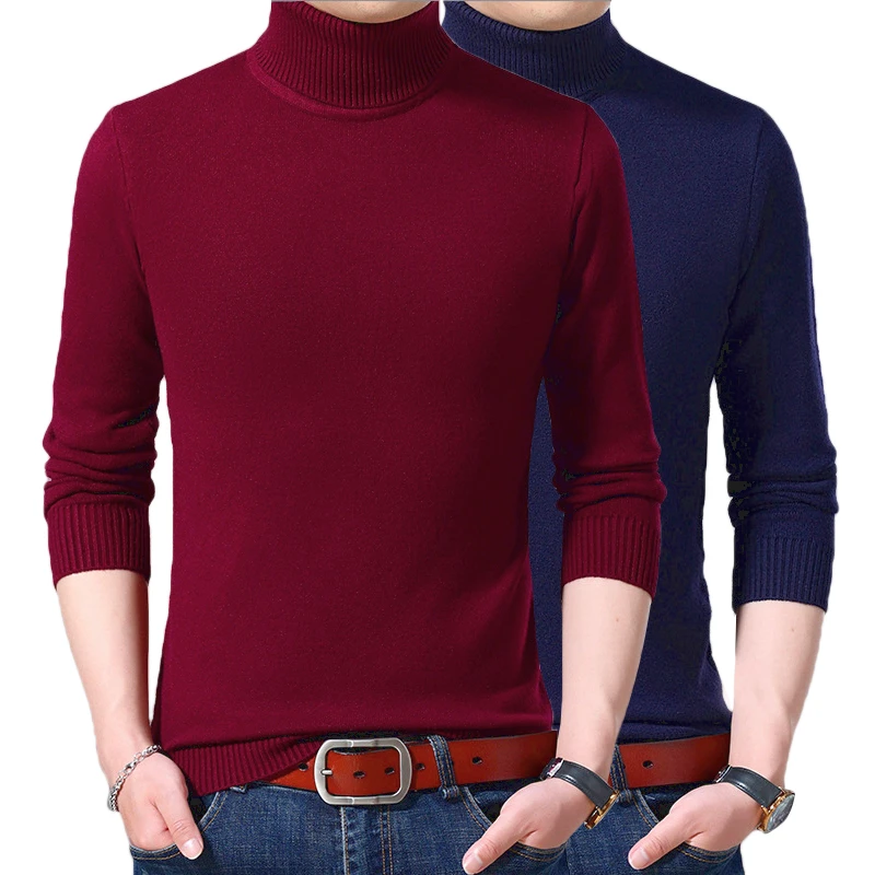 

New Winter Men Casual Fashion Sweater Long Sleeve Solid Color Blaine Knitted Pullovers Sweaters