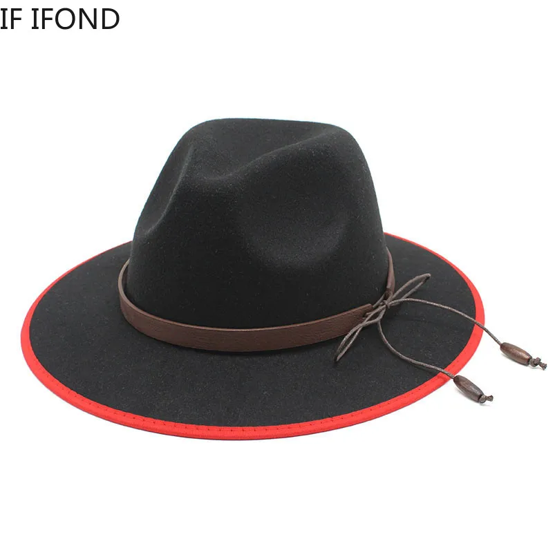 

Fedoras Hat Vintage Gangster Felt Fedora Hats for Women Wide Brim Formal Church Hat Panama Jazz Caps Sombreros De Mujer