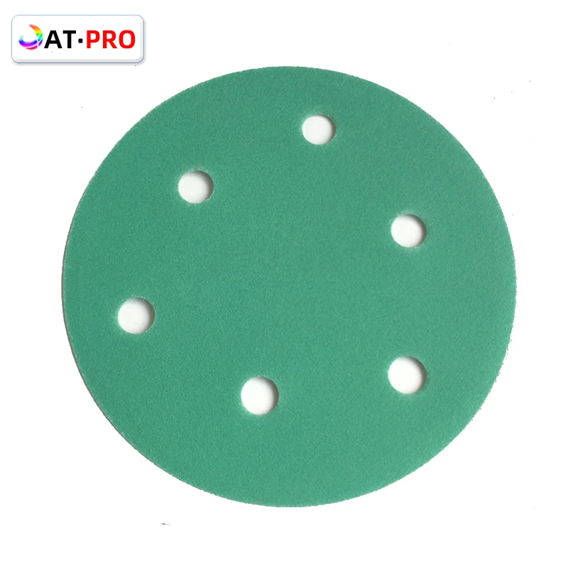 Шлифовальные диски с крючком и петлей диаметром 125 мм, 10 шт., 5 дюймов, 6 отверстий, для случайной орбитальной шлифовальной машины, абразивные листы из Grits 80-400