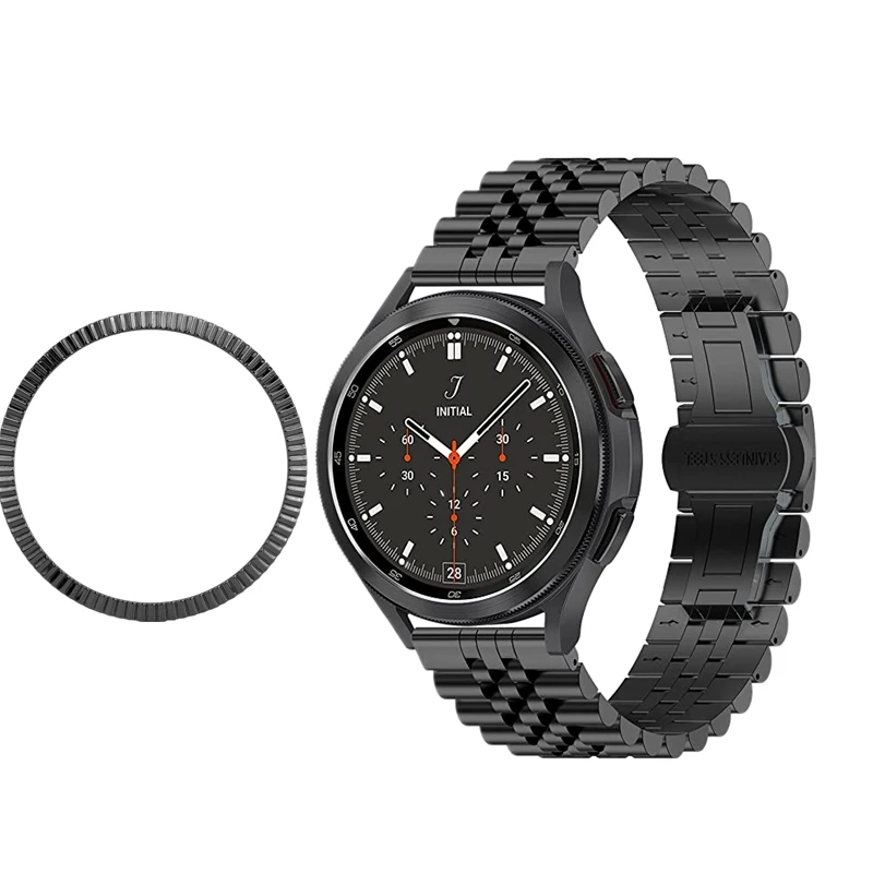 

Ремешок металлический и браслет из нержавеющей стали для Samsung Galaxy Watch 4, классический браслет 46 мм 42 мм, браслет для Galaxy watch 3 45 мм 41 мм, 2 шт.