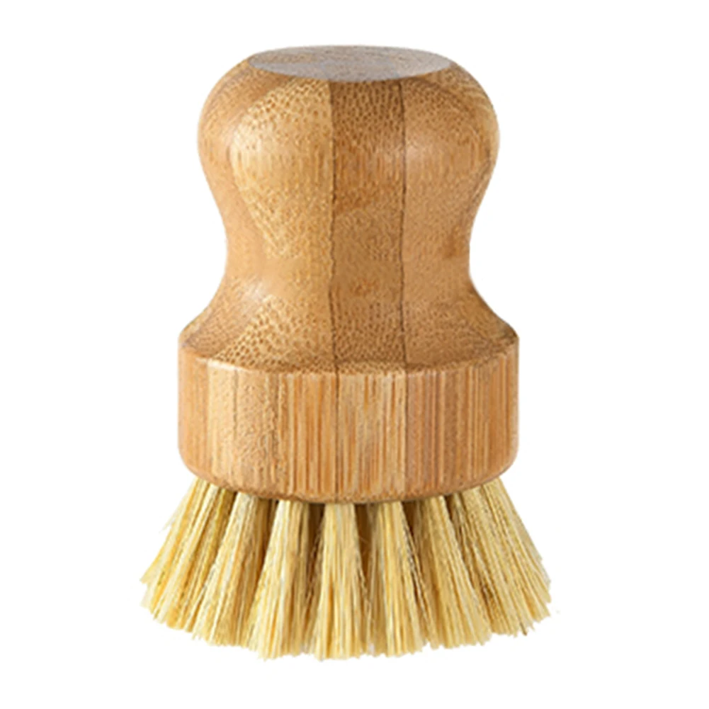 

Palm Pot Dish Brush Bamboo Scrub Brush For Dishes Pots Pans Kitchen Sink Cleaning Mini Durable Scrub For Kitchen Cleaning