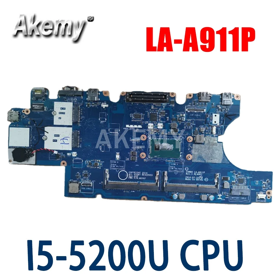 

For DELL Latitude E5550 Laptop Motherboard I5-5200U CPU LA-A911P CN-0M5HV7 0M5HV7 M5HV7 Tested 100% work