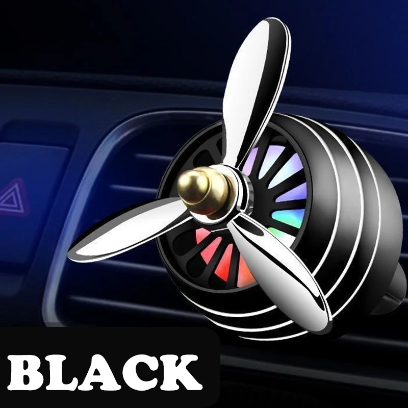 

LED Colorful Car Propeller Air Outlet Car Diffuser Car Perfume Clip Perfume Decoration Car Accessories