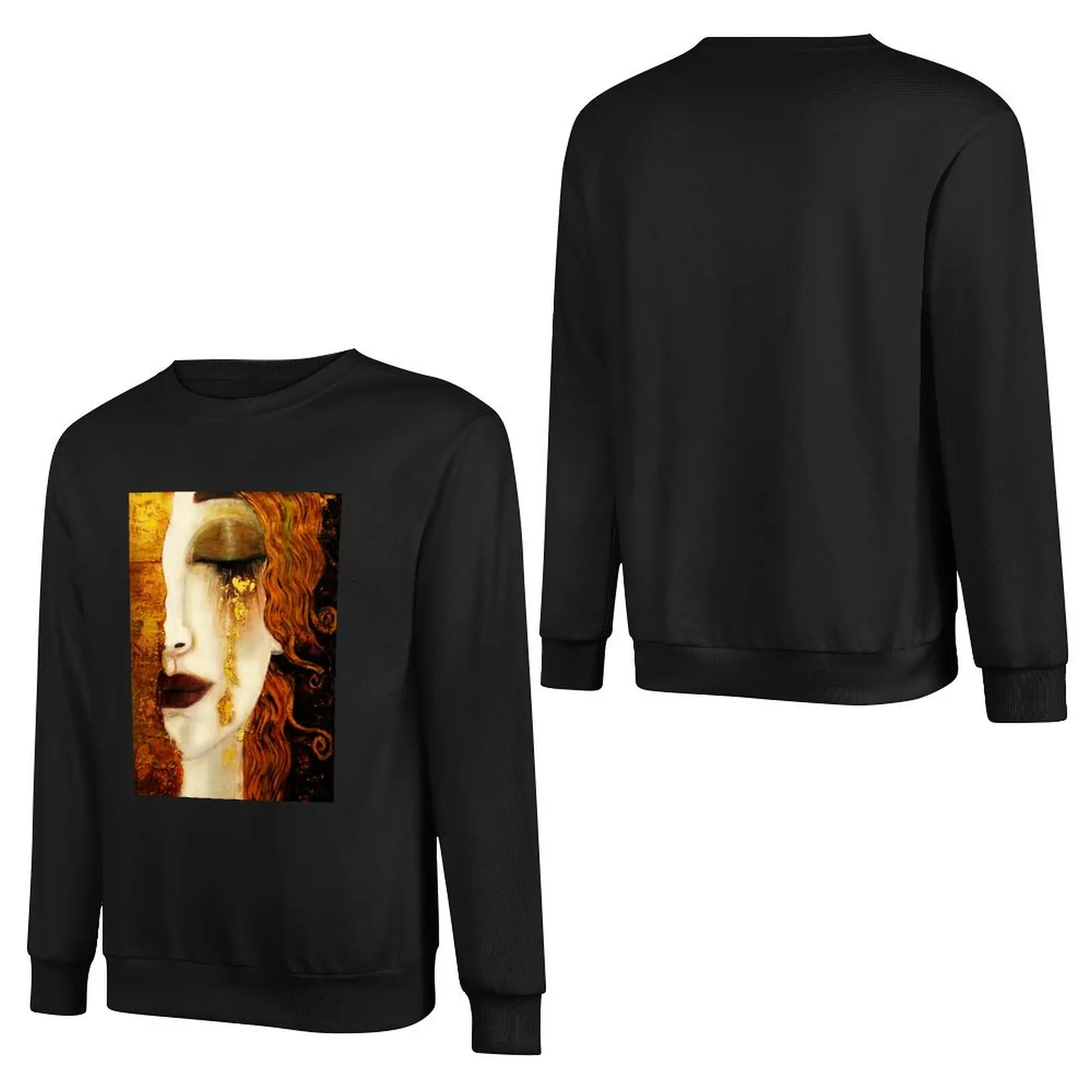 Пуловер Klimt Golden Tears с капюшоном мужская одежда корейская эстетичная толстовки