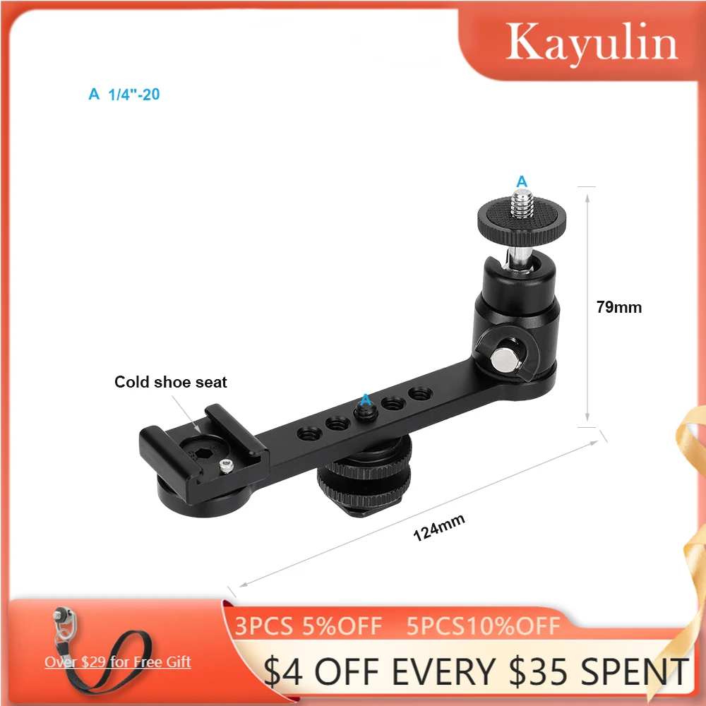 

SZRIG Hot Shoe Mount & 1/4"-20 Mini Ball Head on 124mm NATO Rail with 1/4" & 3/8" Thread Holes Support NATO Rail