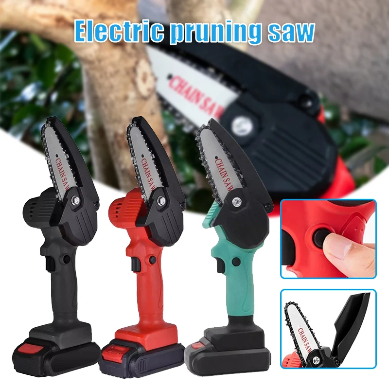 

Портативная миниатюрная Электрическая цепная пила, перезаряжаемая многофункциональная цепная пила для сада, двора, обрезная деревообраба...