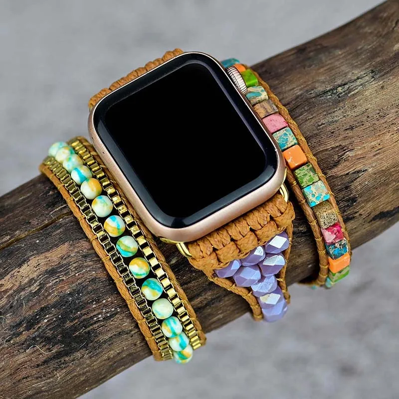 

Custom DIY Luxury strap for apple watch band 44mm 40mm iwatch 42mm 38mm Jewelry women belt Resin bracelet for series 6 5 4 3 Se