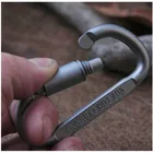 1PC D Shaped Camping Carabiner Aluminum Alloy Locking Hook Ring Key Climbing Outdoor Camping Climbing Tools Accessories