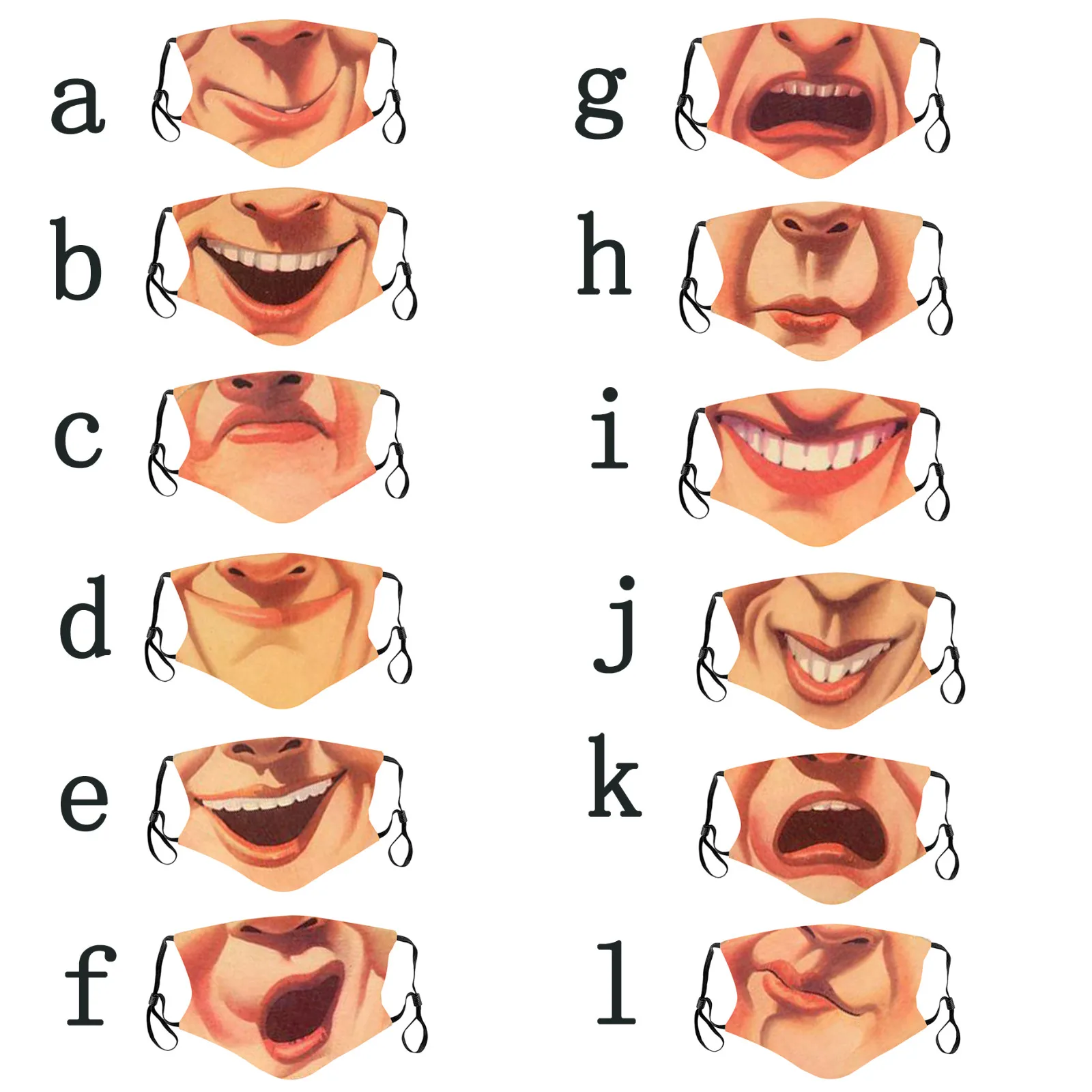 

Рождественская Маска для лица на Хэллоуин Черная Маска 1 шт. унисекс для взрослых с принтом забавное лицо для улицы дышащая Маска косплей ан...