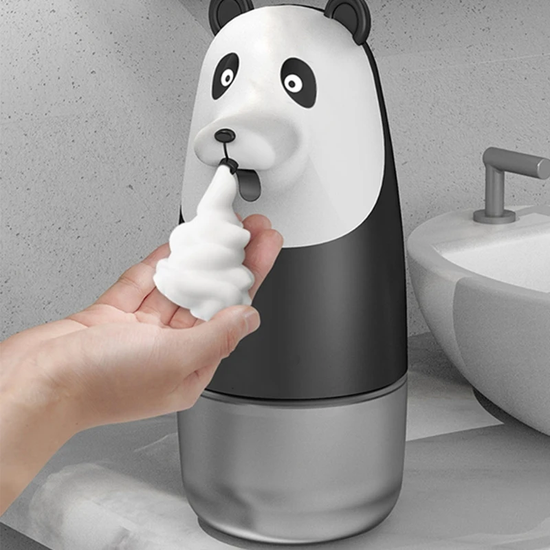 

N0HB Automatic Induction Foam Touchless Soap Dispenser USB Rechargeable Hand Washer Panda Cartoon Type