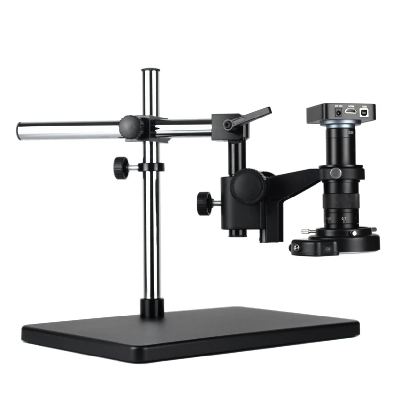 

Полный комплект промышленный микроскоп 2021 1080P, микроскоп для измерения с-образным креплением, HDMI, USB, видеомикроскоп, камера TF, записывающее ...