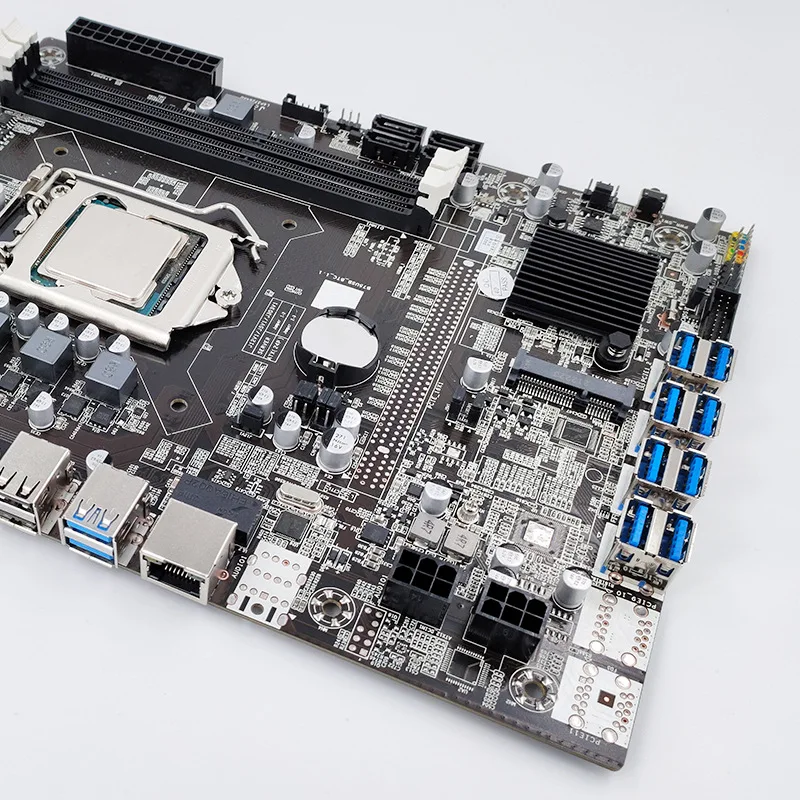 Набор материнской платы для майнинга BTC B75 VER15X 12-X PCI-E Райзер-карта 8 с USB 3 0 до 16X