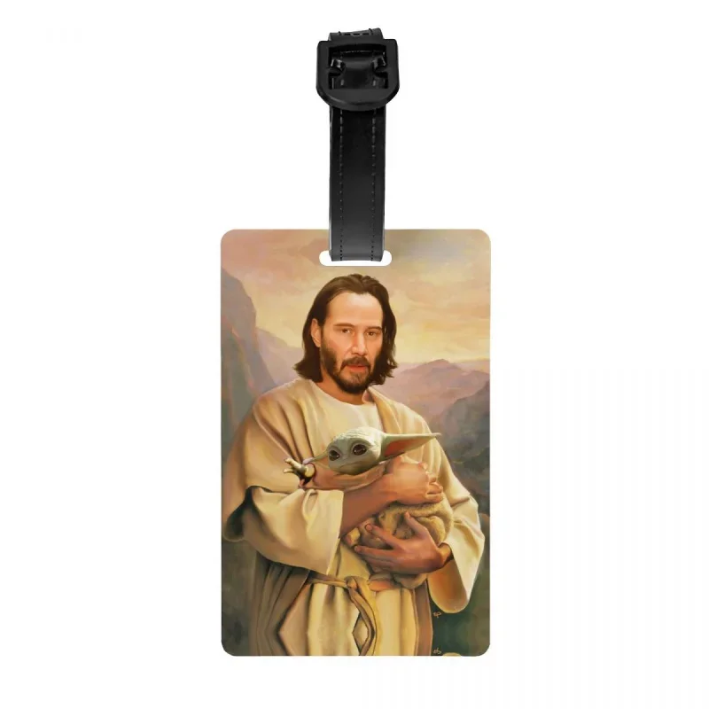 

Жетоны с Иисусом Сен-Кеану и бирки для багажа для чемоданов, личная Обложка с именем, удостоверение личности
