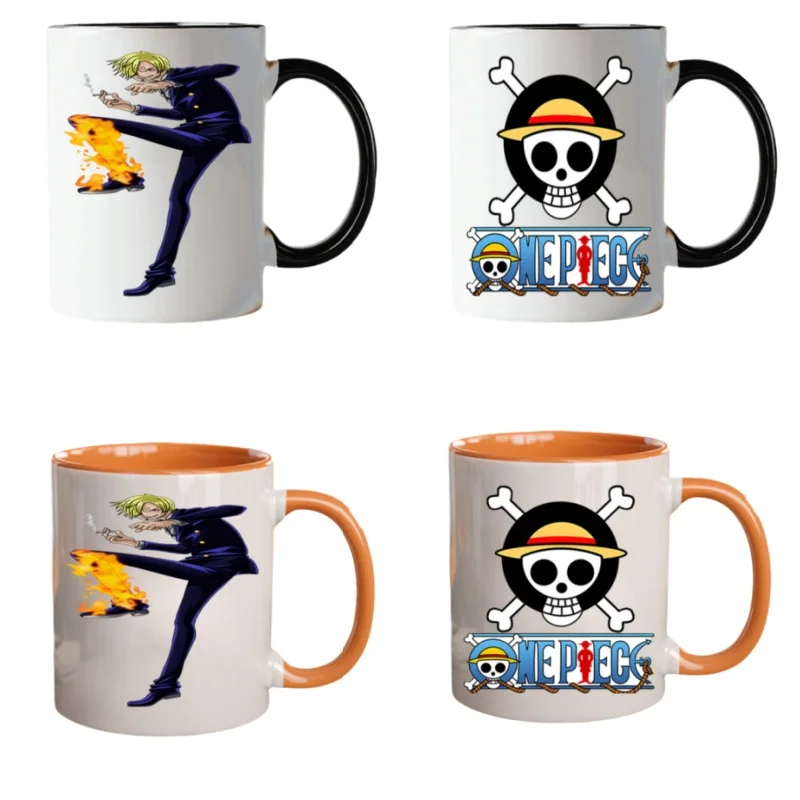 1 шт. аниме ONE PIECE мультфильм Луффи Ророноа Зоро керамическая кружка Sanji Kawaii Ctue