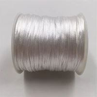 1mm white 50meters macrame cord strong braided silk satin nylon rope diy making findings beading thread wire