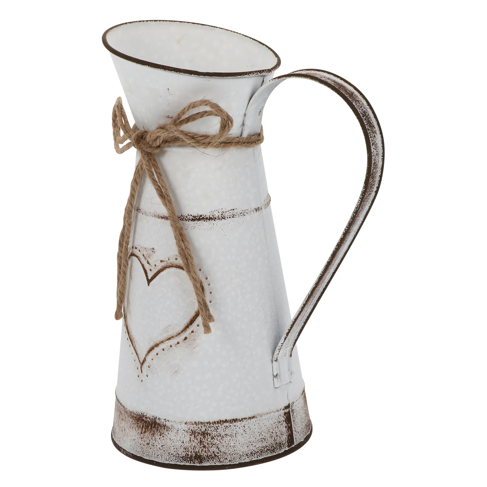 

Vase Flower Metal Pitcher Jug Rustic Farmhouse Bucket Decorative French Vintage Shabby Galvanized Milk Chic Vases Can Planter