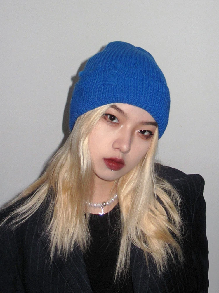 

Шапки унисекс, Осень-зима, Женская шикарная модная Корейская Шапка-бини, однотонные мужские шапочки в стиле хип-хоп, вязаные кепки для взрослых