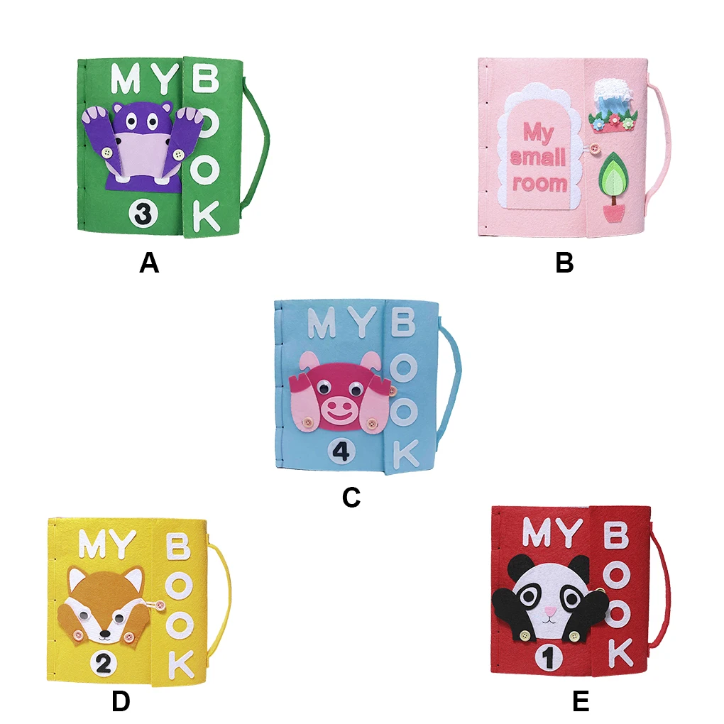 

Kids Toys Nonwoven Fabric Multiple Accessories Teaching Tool Interest Cultivation Prop Logic Practice DIY Books No 1