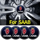 4 шт. 56 мм логотип SAAB 9-3 колпачок центральной ступицы колеса Автомобильный обод ремонт пылезащитный значок наклейки аксессуары для стайлинга автомобиля