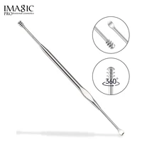 imagic 1 pcs double ended stainless steel spiral ear pick spoon ear wax removal cleaner portable multi function ear care tool