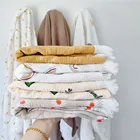Муслиновое детское одеяло, Детские муслиновые пеленки, одеяло для новорожденных, постельное белье для малышей