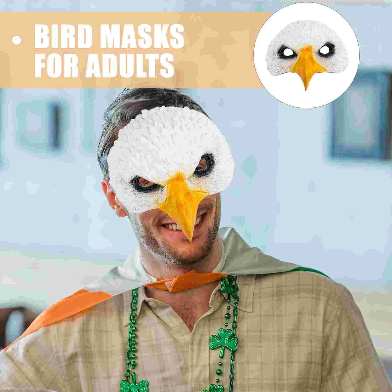 Хэллоуин косплей реквизит маска орла половина лица одежда маскарад птица