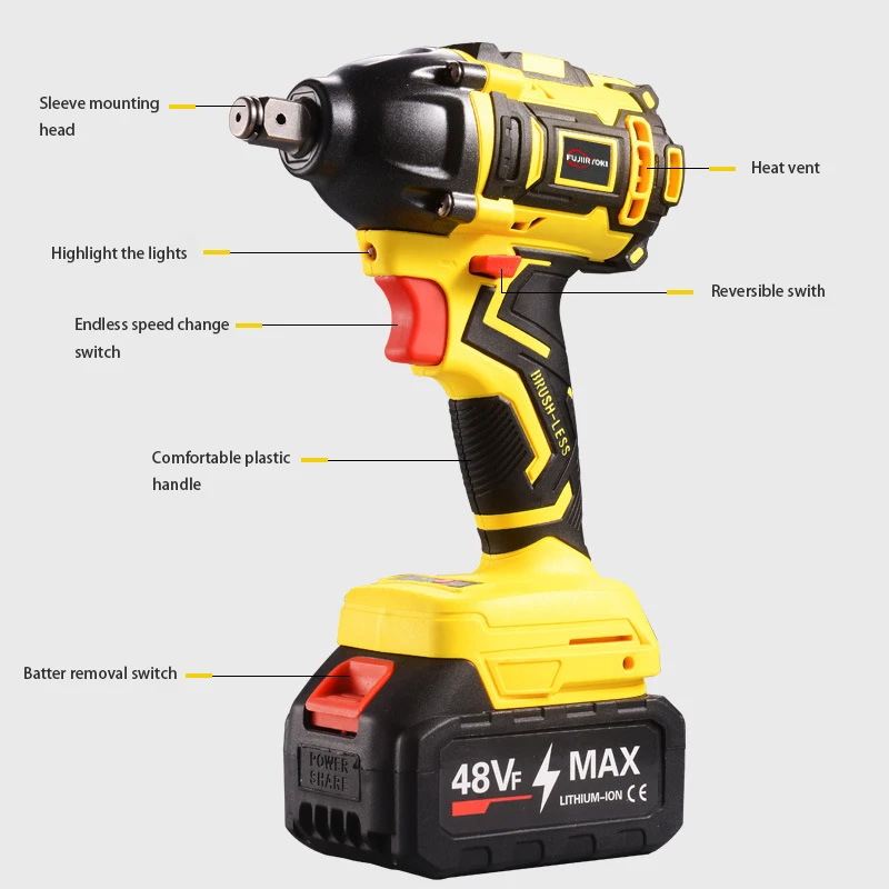 Наборы электрических инструментов Makit 48 В 2000 об/мин аккумуляторная ударная