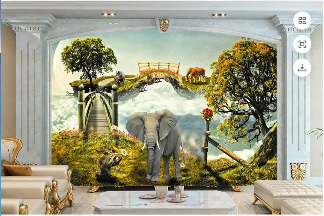 

Настенные 3D-обои на заказ, фотообои с изображением животных, стен, гостиной