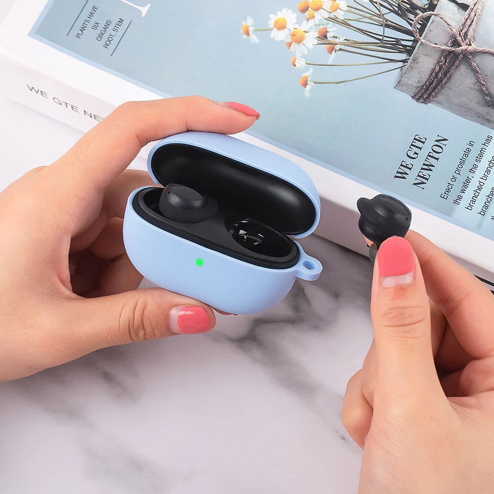 Жидкий силиконовый чехол для наушников Xiaomi Redmi Buds 3 Lite мягкий защитный