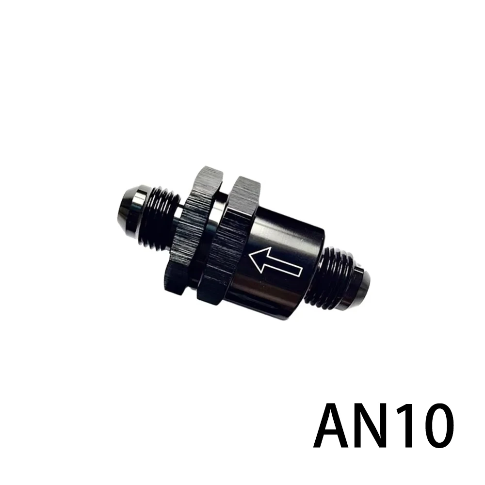 

AN6 AN8 AN10 Алюминиевый невозвратный односторонний обратный клапан Адаптер фитинга топлива EFI Черный пружинный разъем одностороннего/отворотного клапана