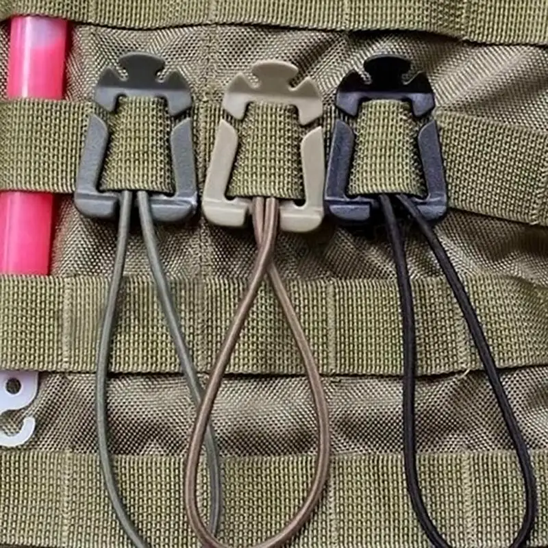 

5/1pcs Molle Backpack Buckle Tactical EDC Survival Gear Tools Elastic Carabiner Clips Outdoor Camping Hunting Bag Hanger Hooks