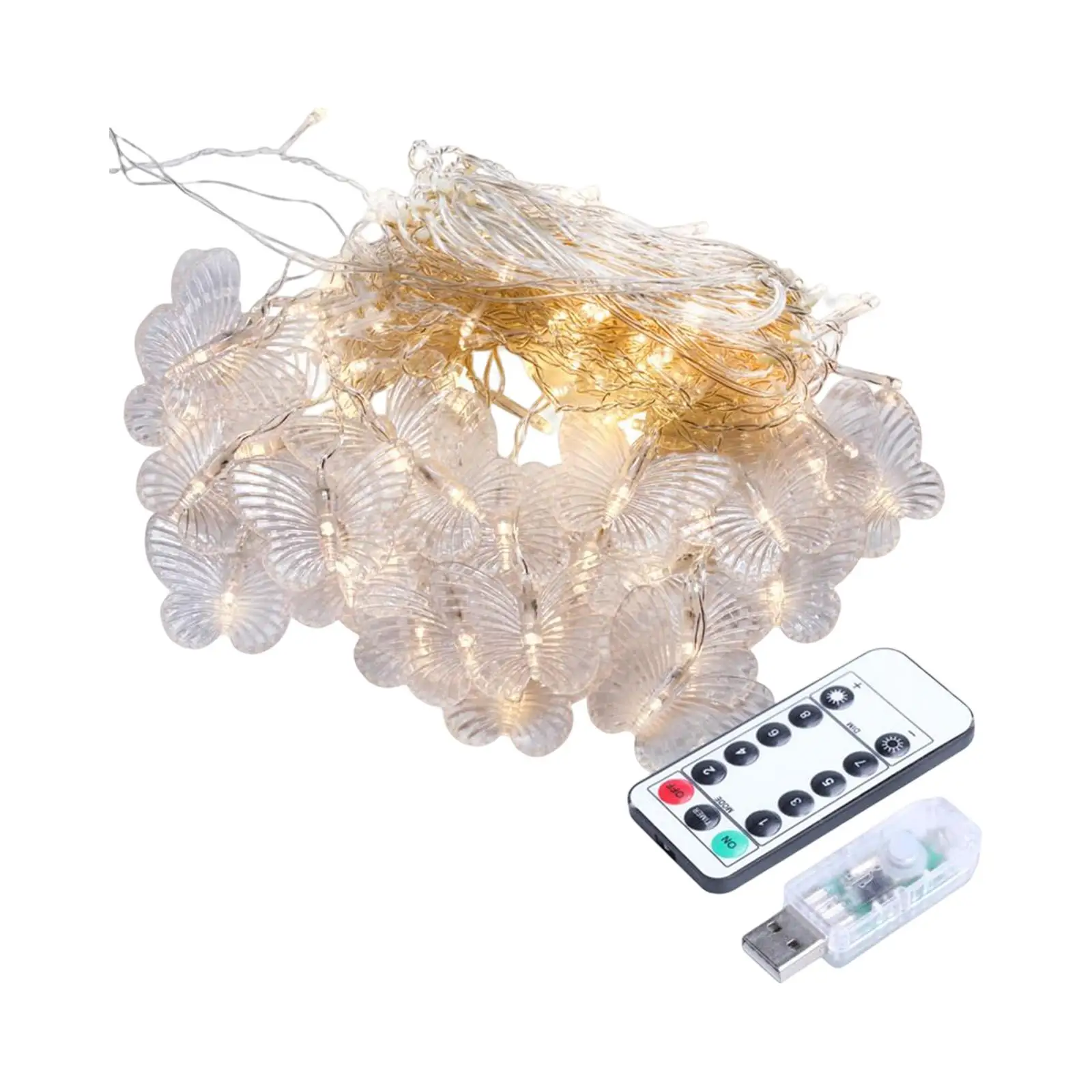 

Butterfly Twinkle Lights Fairy String Lights Remote Control LED Butterfly Icicle Light for Party festival Decor