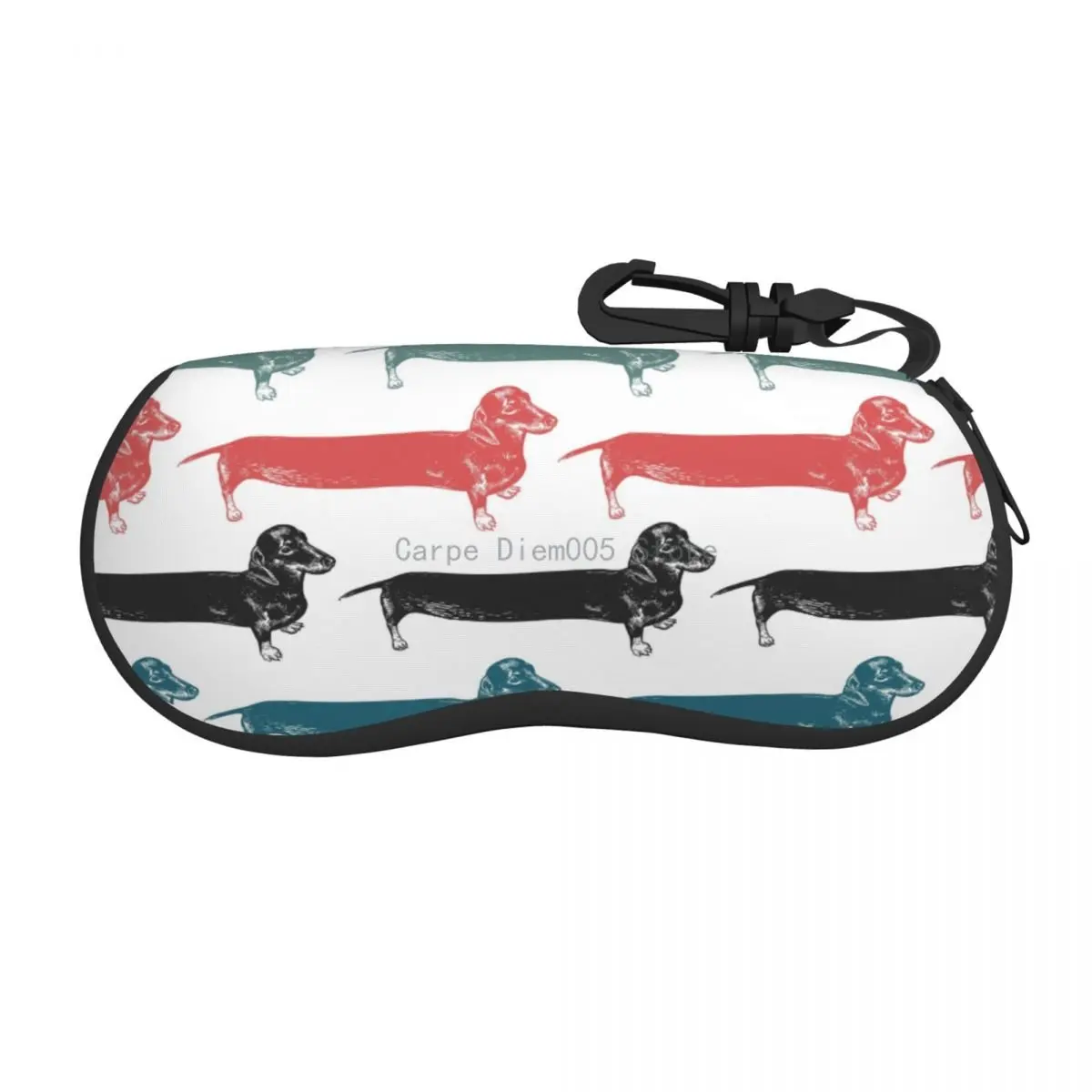 

Glasses Case Dachshunds Long Dogs Cute Puppies Portable Zipper Glasses Case Unglasses Cover Glasses Storage Case