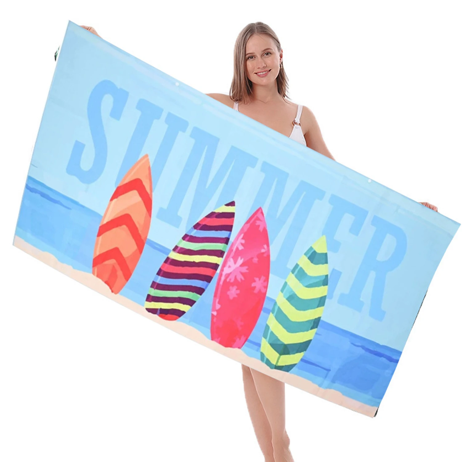 

70x150cm Microfiber Beach Towel Super Absorbent Surf Poncho Bath Towel Quick Dry Towels for Swimming Beach Surfing Diving Travel