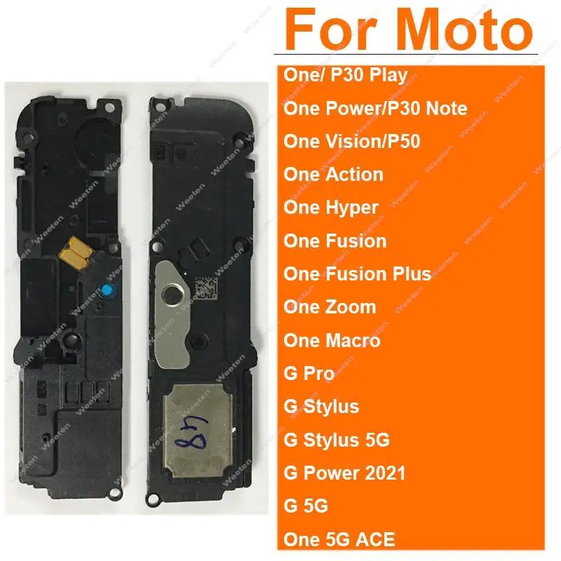 Louder Speaker Buzzer For Motorola Moto One 5G ACE Power Hyper Vision Fusion Plus Action Zoom Macro G Pro G Stylus G Power G 5G