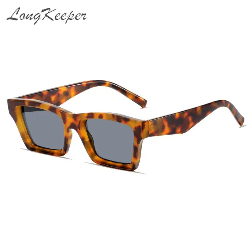 

Long Keeper Fashion Women Luxury Brand Square Sunglasses Leopard Big Rectangle Frame Retro Men Shades Uv400 Leopard Sun Glasses