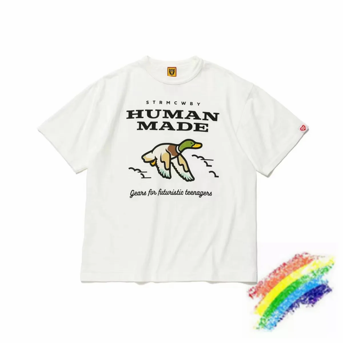 

Duck Print Human Made T Shirt Short Sleeve Men Women 2023ss Slub Cotton Top Tees T-shirts