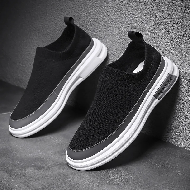 

Man Breathable Sneakers 2023 Spring New Fashion Trend Style Spring Summer Men's Casual Sneaker Mesh Fabric Slip on Male Sneakers