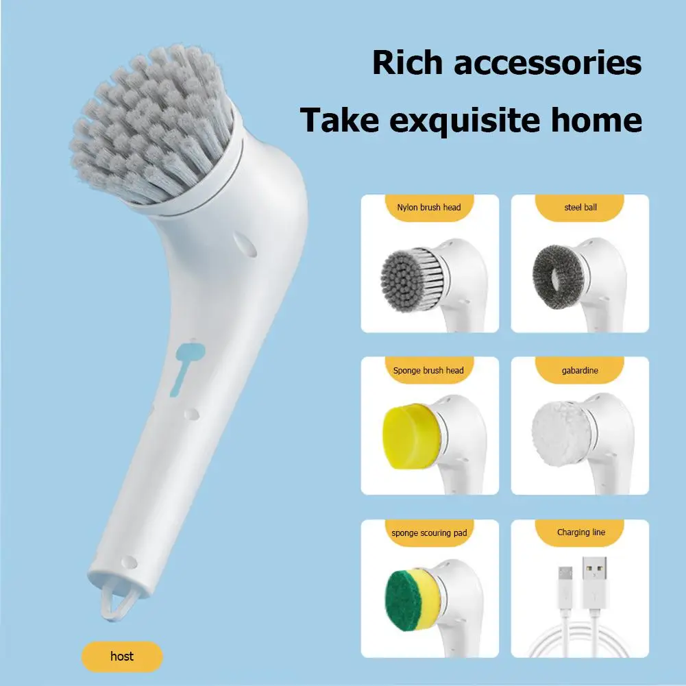

Multifunctional Electric Handheld Kitchen Household Dishwashing Brush Handheld Scrubber Bathtub Sink Bathroom Kitchen Tile Clean