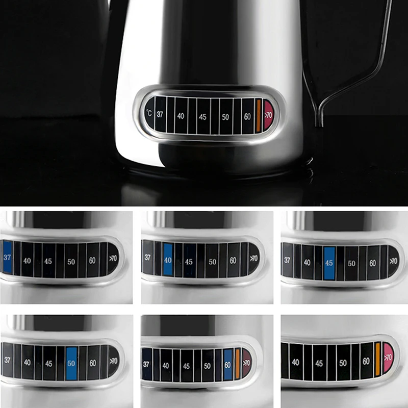 

Portable Water Coffee Discoloration Thermometer 0-70 Celsius Cup Kettle Temperature Tester Waterproof Sticker For Home Kitchen