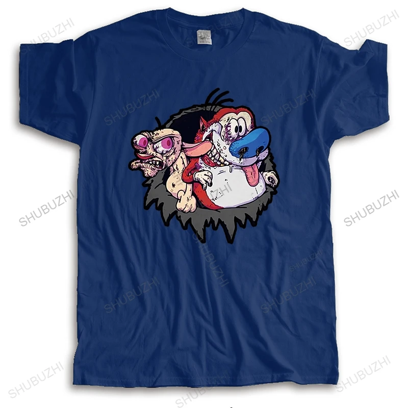 

Cotton Tshirt summer Men Crew Neck short sleeve tee Ren And Stimpy Art T-Shirt, The Ren And Stimpy Show women unisex tee-shirt