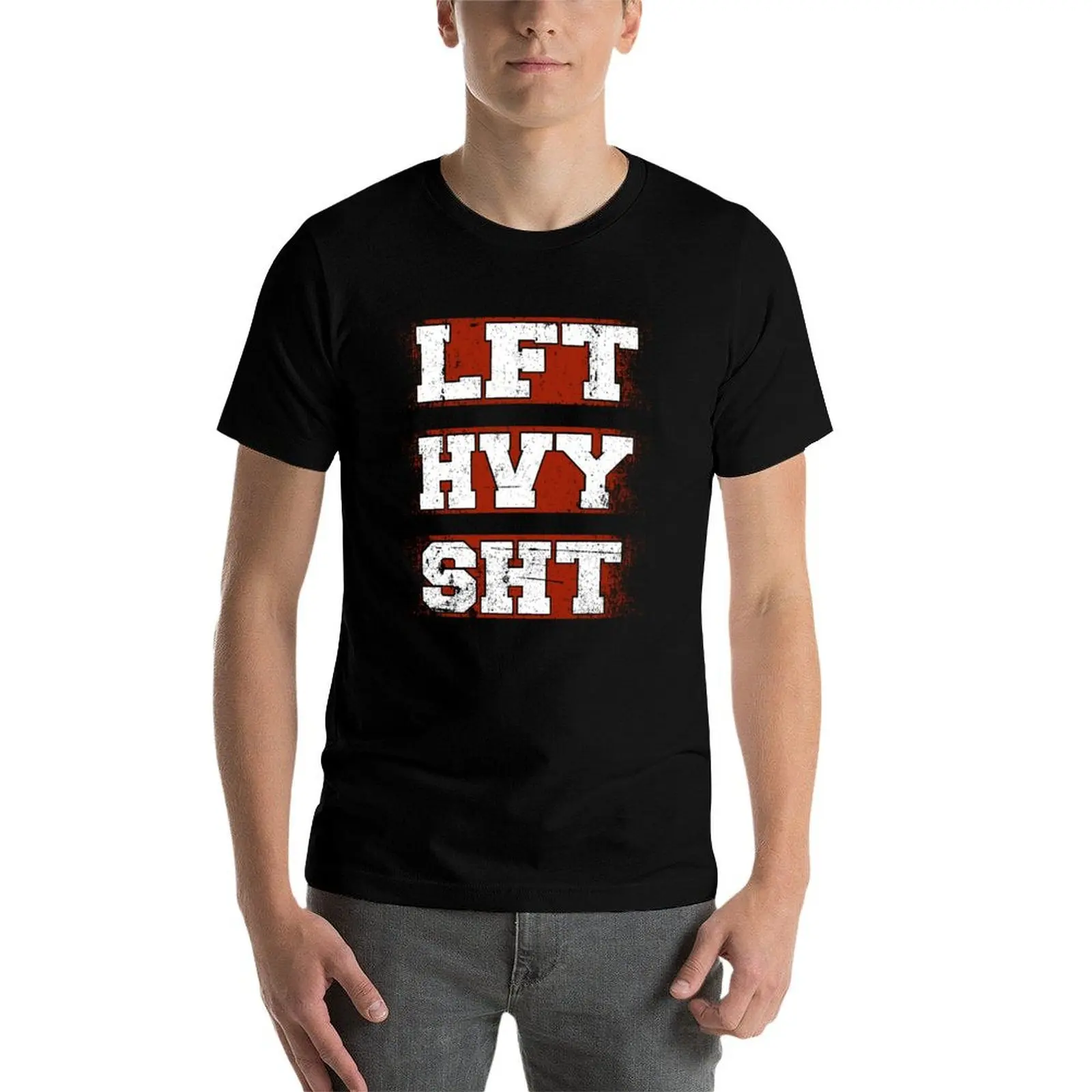 Фото Футболка Lft Hvy Sht для фитнеса и бодибилдинга, повседневная базовая футболка с коротким рукавом №4