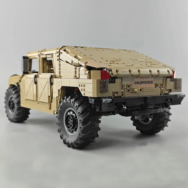 Высокотехнологичный военный большой внедорожник MOC War модель H1 строительные