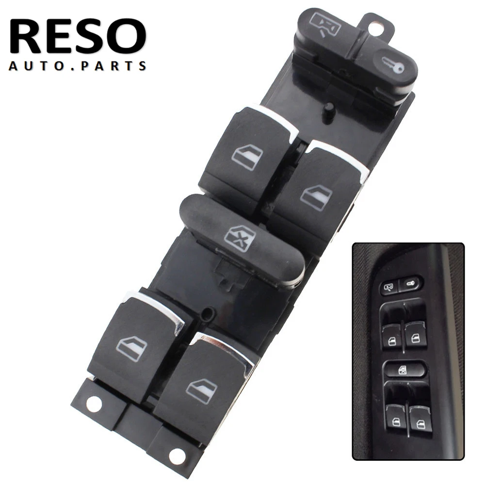 

Кнопка переключателя RESO Master Power Window для VW 99-04 GTI Golf 4 Jetta MK4 BORA BEETLE Passat B5, аксессуары 3BD959857