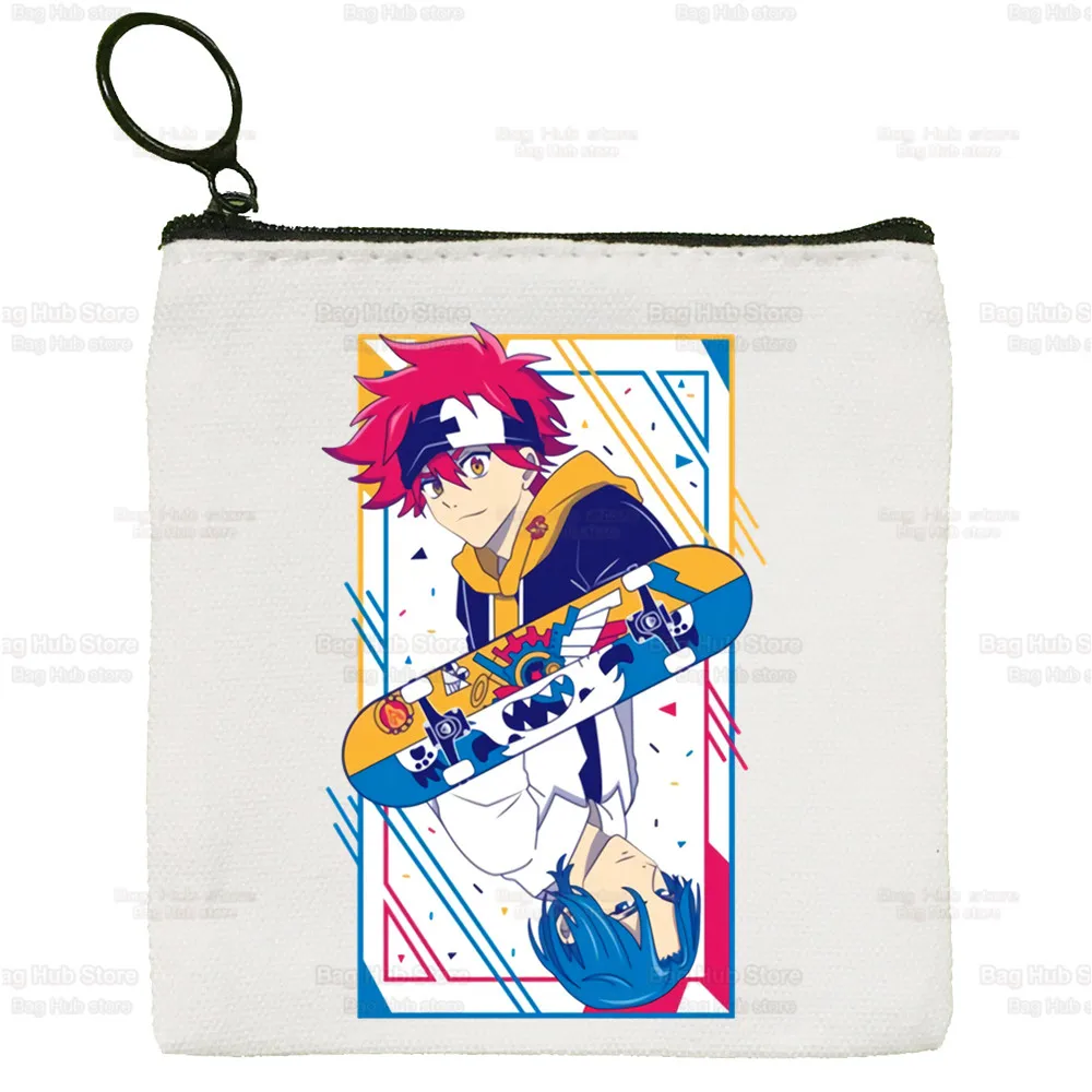Skate Infinity Anime Coin Purse Vintage SK8 The Infinity Mini Wallet Pouch Keys Card Storage Skateboard Boys Card Bag Zipper