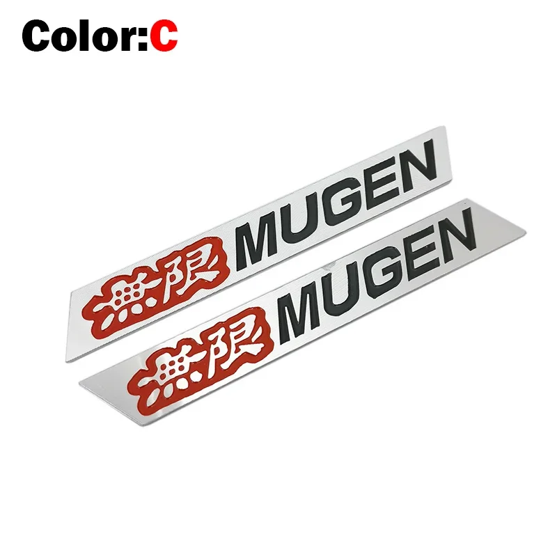 

1 пара двухсторонних новых 3D алюминиевых эмблем Mugen, хромированный логотип, задний значок, наклейка на багажник автомобиля, Стайлинг автомобиля для Honda Civic Accord CRV Fit