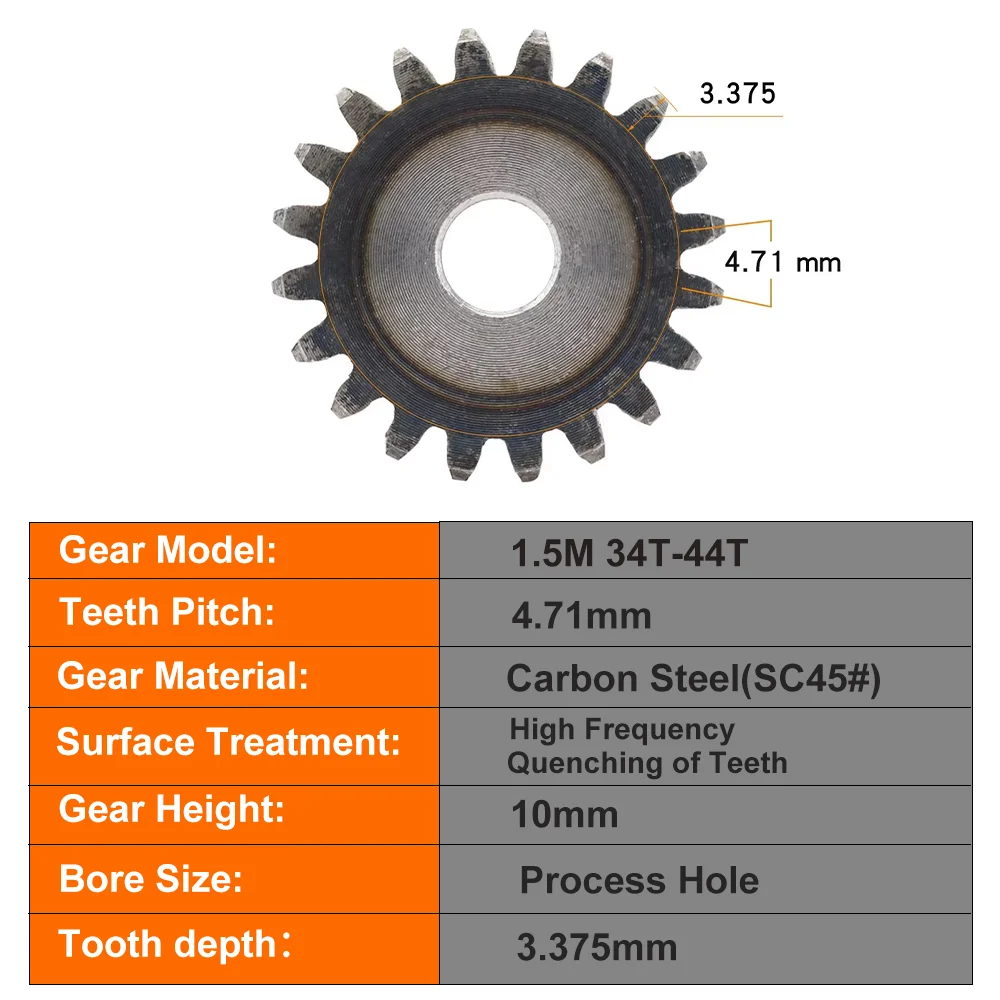 Шестерни шестерни 1 5М-34Т/35Т/36Т~42Т/43Т/44 Зубья SC45 # Цилиндрическая шестерня из