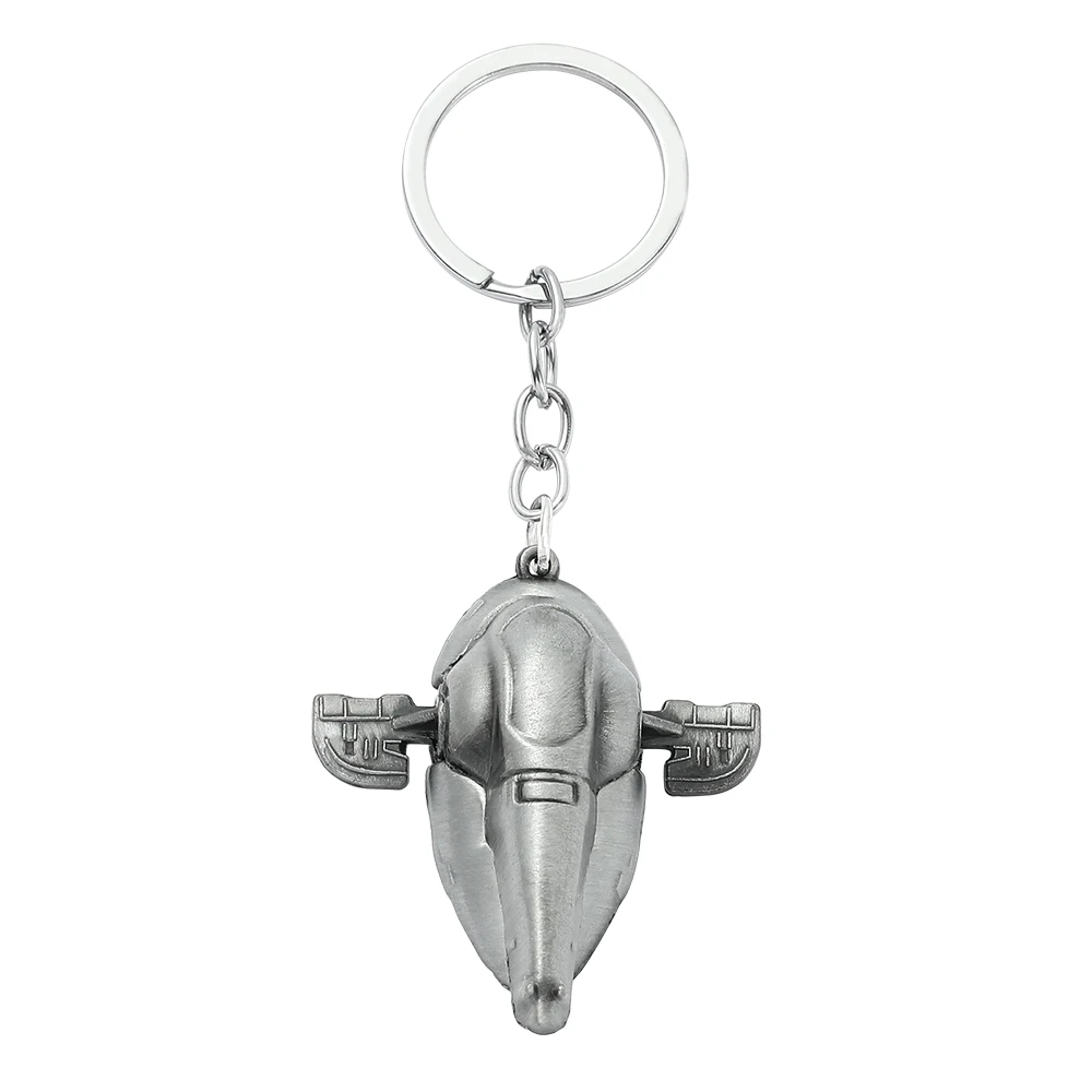 

Star Wars Slave I Keychain Creative Spaceship Metal Pendant Keyrings Men Car Key Bag Keyholder Fashion Backpack Accessories Gift