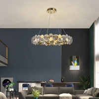 modern led chandeliers gold for dining room living room creative crystal chandelier light bedroom decor ceiling hanging lamp
